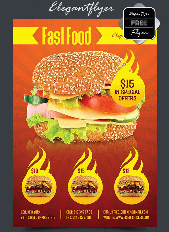 fast food flyer