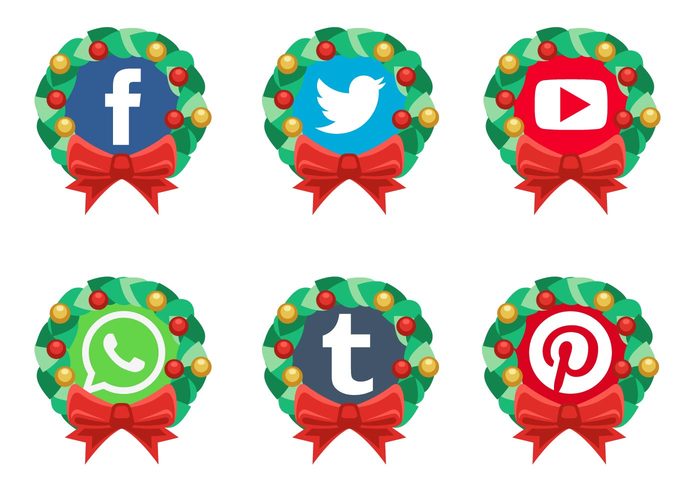 vector-christmas-social-media-icons