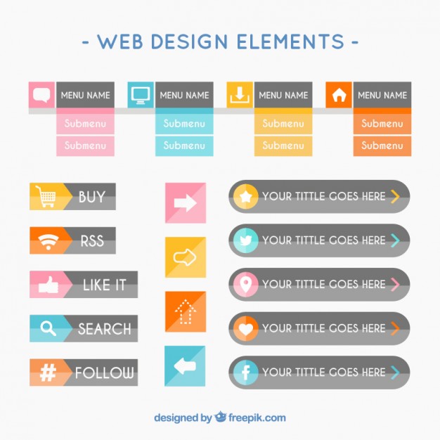 web-design-elements-in-flat-style