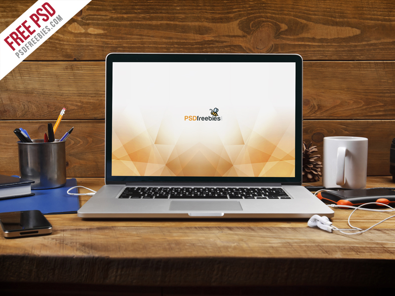 Download 22 Free PSD Desk Mockup Designs to Showcase your Work