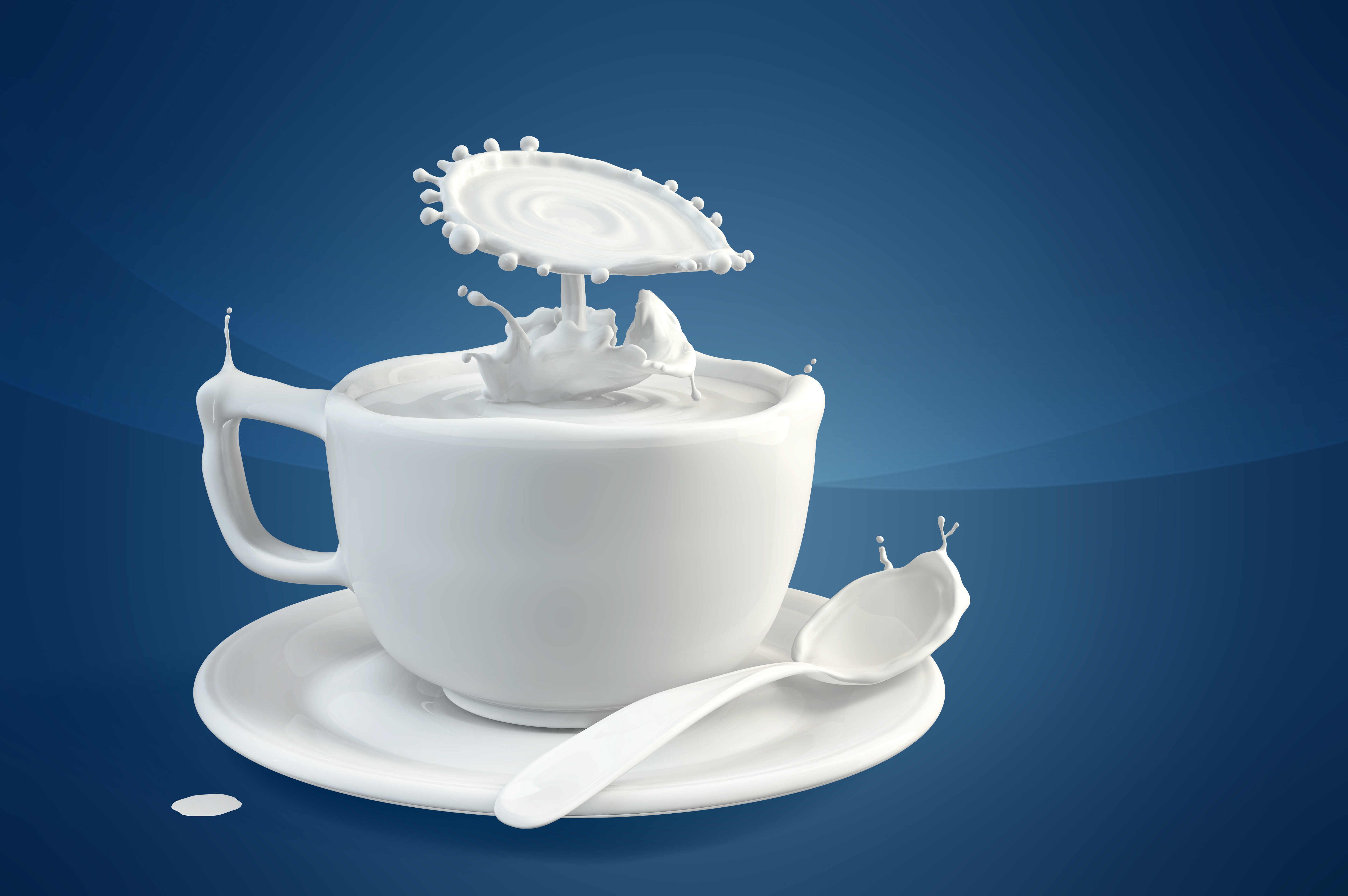 milk splash free psd 3d background