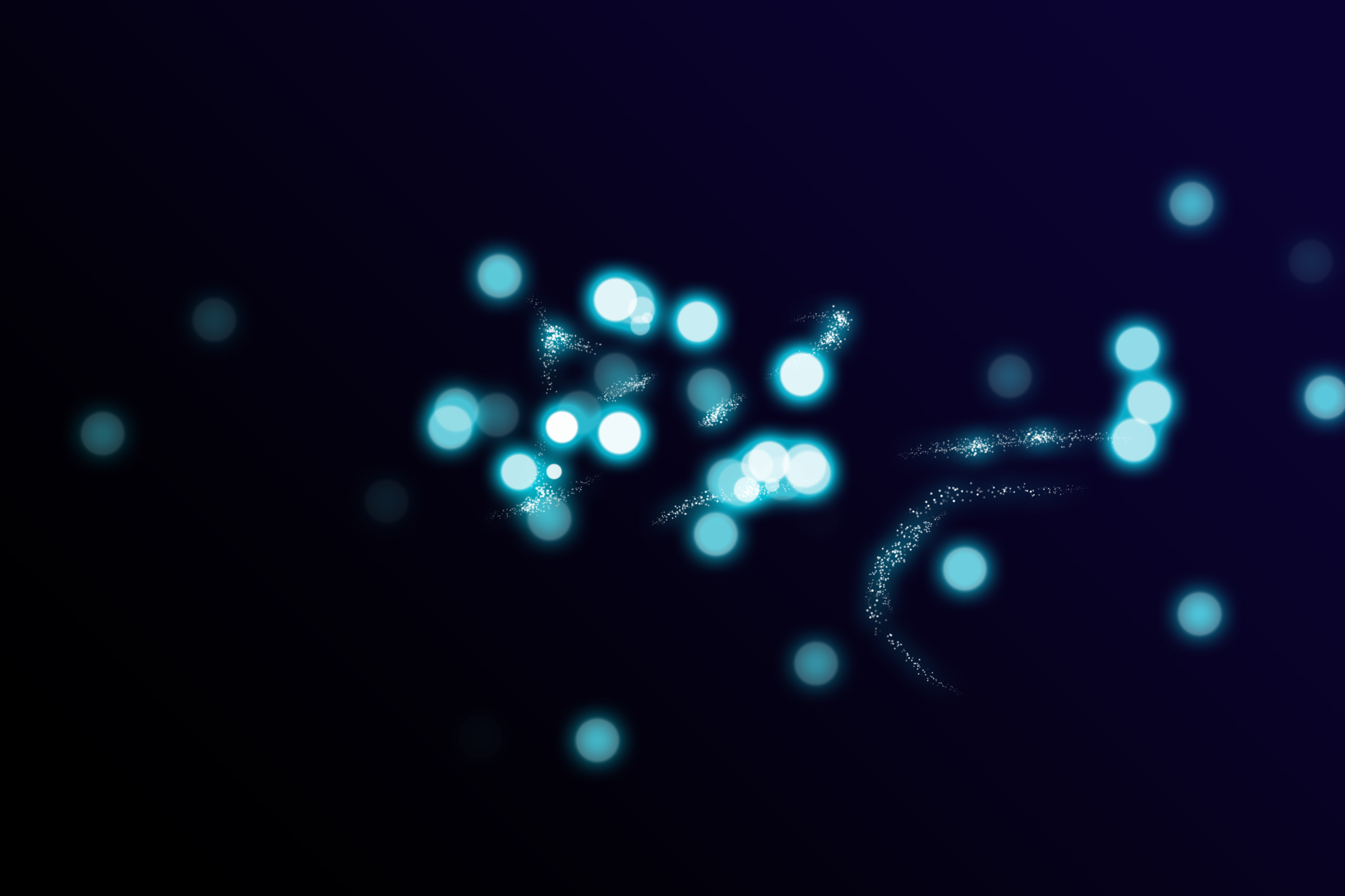 bokeh dark blue background