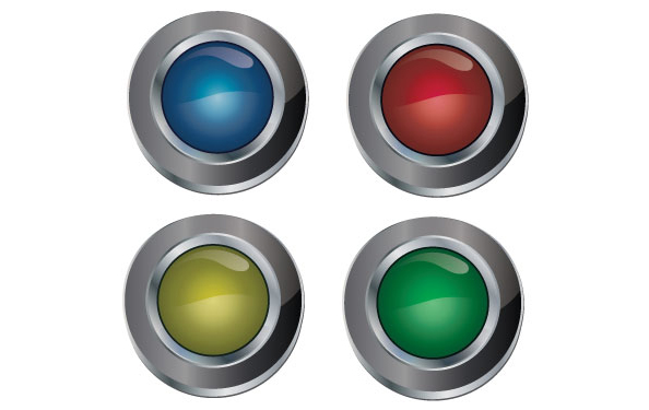colorful glossy buttons