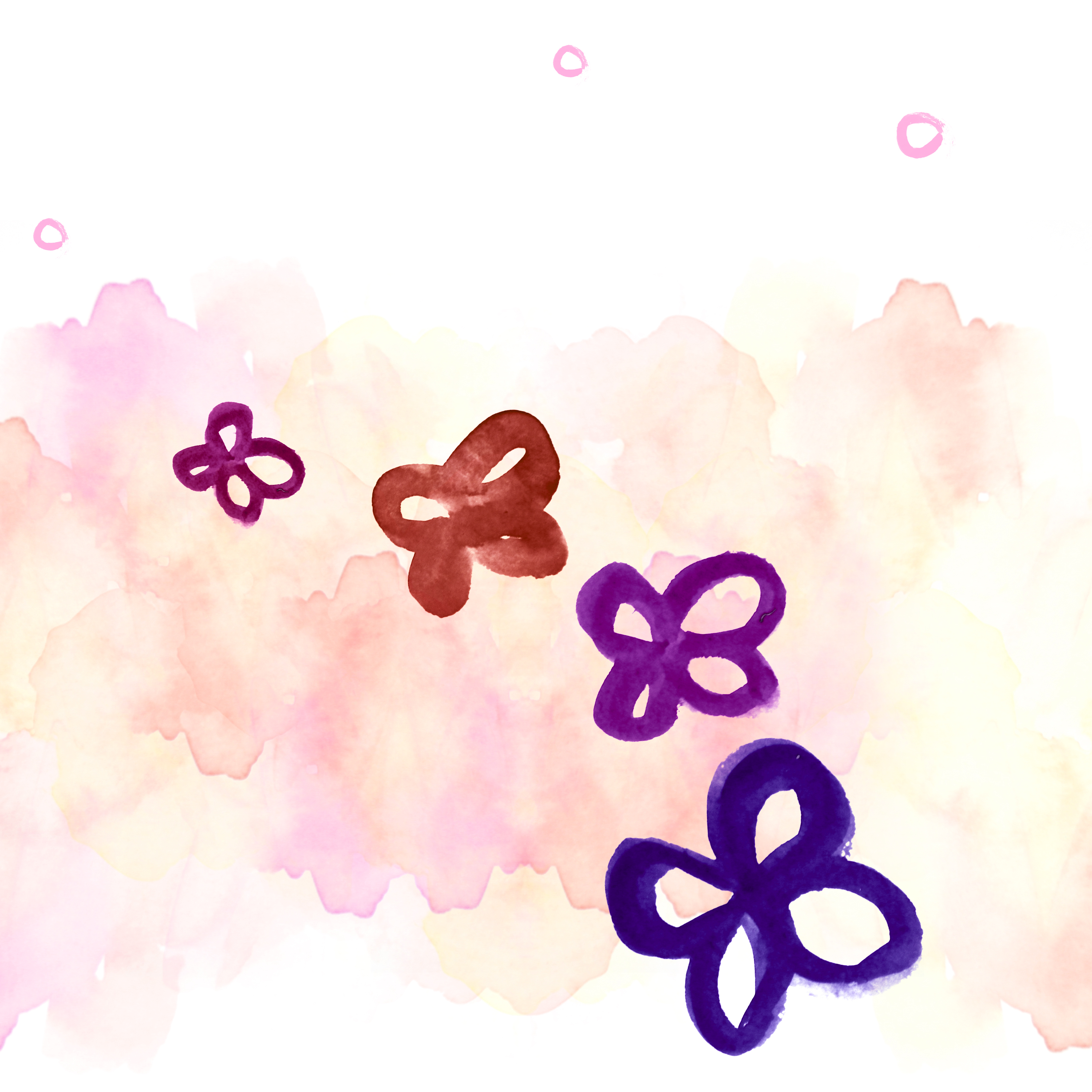 watercolor free psd background flowers