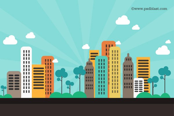 flat-color-abstract-city-background-psd-56609