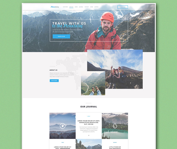 Free Travel Landing Page PSD Template