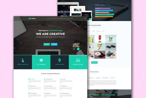 landing page free psd template