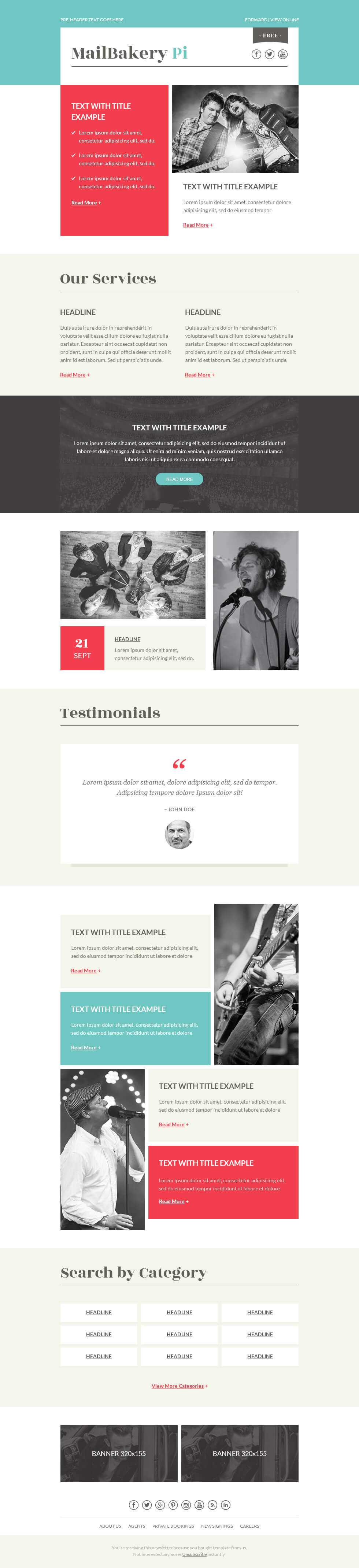 Mailbakery Pi Free HTML Email Template Free Mail Templates